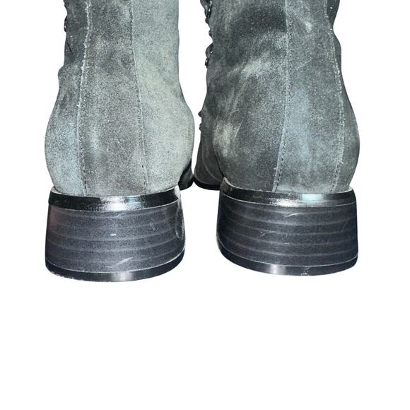 AJ Valenci Valencia black Suede Shearling Lace-Up Ankle Boots Women’s 8W wide - Picture 4 of 12